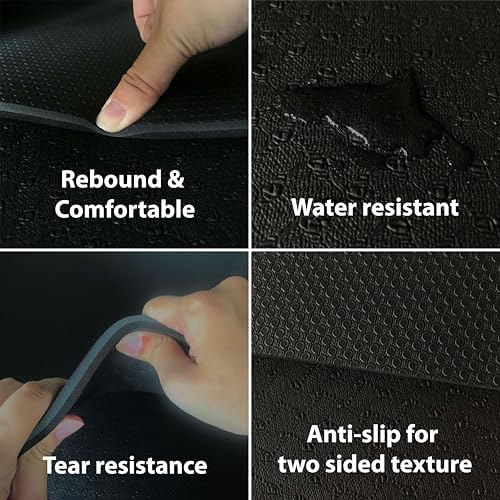 Extra Thick Exercise Yoga Mat with Strap - 2/5 Inch (10MM), Non-Slip Workout Mat for Yoga, Pilates, and Floor Exercises - Image 4