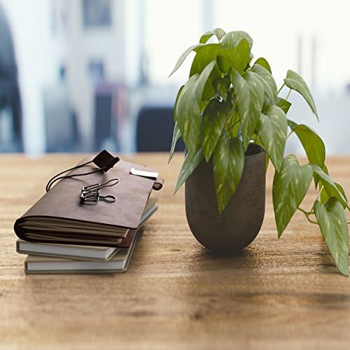 newestor Refillable Leather Journal Travelers Notebook - 8.5 x 4.5 Travel Diary with 5 Inserts + Pen Holder and Binder Clip, Standard Size, Brown - Image 6