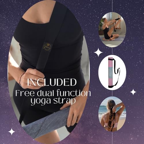 Yvonne Prism Perspective Travel Yoga Mat - Ultra Thin 1/16” (1.5mm), Lightweight, Foldable & Non-Slip for Travel & Home + Free Carrying Strap - Image 2