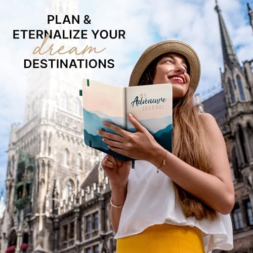 3-in-1 Travel Journal for Women - My Adventure Book, Travelers Notebook, Scrapbook & Bucket List Gifts for People Who Travel A Lot With Prompts - Cruise & Camping Essentials Planner Accessories Diary - Image 9