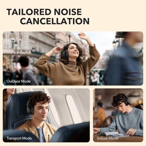 soundcore Life Q30 by Anker, Hybrid Active Noise Cancelling Headphones with Multiple Modes, Hi-Res Sound, Custom EQ via App, 50H Playtime, Comfortable Fit, Bluetooth, Multipoint Connection - Image 6