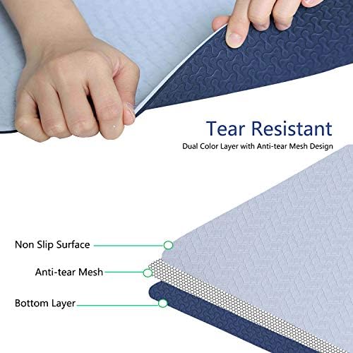 IUGA Yoga Mat Non Slip Anti-tear Yoga Mats Eco Friendly Hot Yoga Mat Thick Workout & Exercise Mat for Yoga, Pilates and Fitness (72"x 24"x 6mm) - Image 4