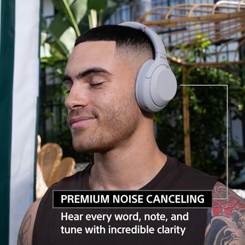 Sony WH-1000XM4 Wireless Premium Noise Canceling Overhead Headphones with Mic for Phone-Call and Alexa Voice Control, Silver WH1000XM4 - Image 2