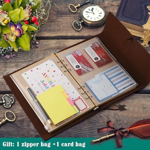 OMEYA Leather Journal Notebook, Refillable Writing Journal Diary Planner,Gifts For Women,Men, Girls, Sister, Friends (Blue, A5-9.3''×6.3'') - Image 5