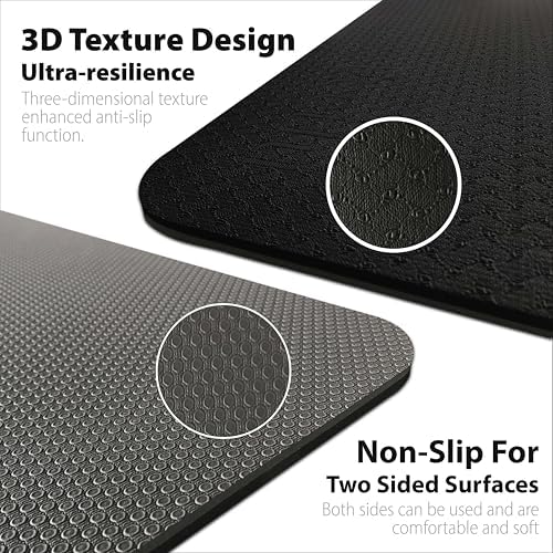 Extra Thick Exercise Yoga Mat with Strap - 2/5 Inch (10MM), Non-Slip Workout Mat for Yoga, Pilates, and Floor Exercises - Image 3