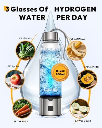 Hydrogen Water Bottle-2025 New Upgraded Hydrogen Water Generator with SPE/PEM Tech,16 OZ Portable Hydrogenated Rich Water Cup Hydro Machine,Health Gift for Home & Family - Image 5