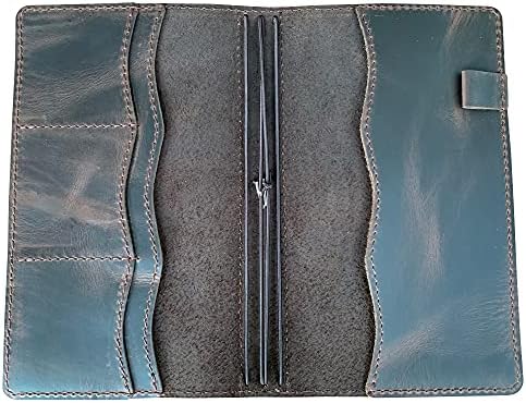 newestor Travelers Notebook Cover with Inner Pockets, Card Slots and Pen Holder, Standard Size, Dark Brown - Image 3
