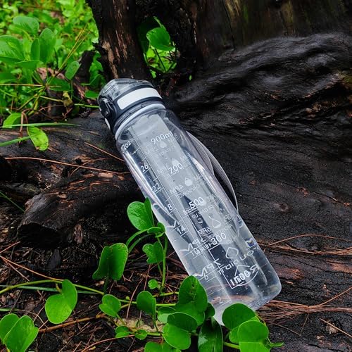 OLDLEY Water Bottle, 32oz Motivational Sports Water Bottle with Time Marker - Times to Drink - Tritan, BPA Free, Wide Mouth Leakproof, Clear (1 Bottle) - Image 6
