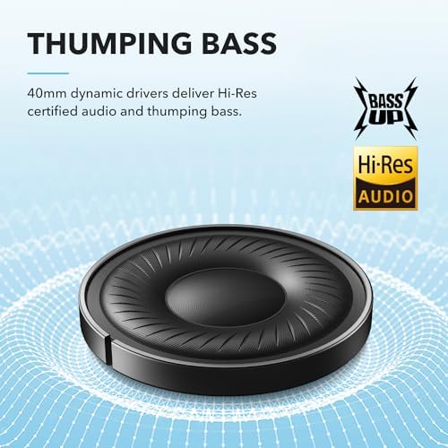 Soundcore by Anker Q20i Hybrid Active Noise Cancelling Headphones, Wireless Over-Ear Bluetooth, 40H Long ANC Playtime, Hi-Res Audio, Big Bass, Customize via an App, Transparency Mode (White) - Image 3