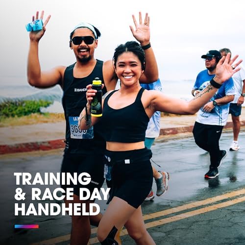 HydraPak Tempo Pro 525ml - Handheld Running Squeeze Bottle for Training and Race Day Hydration with Removable Strap (525ml/17oz) - White - Image 2